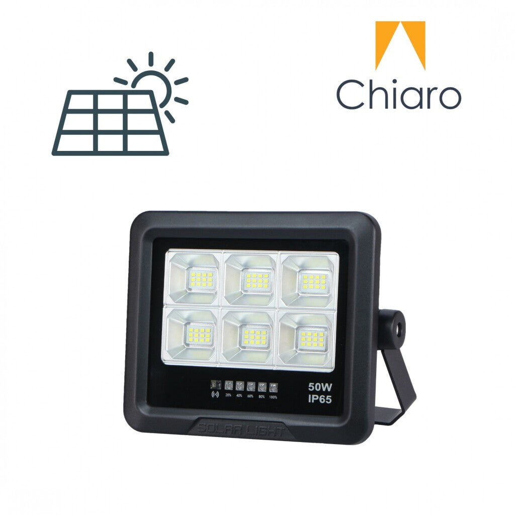 Foco Led Slim 50W Solar, con fotocélula y control remoto