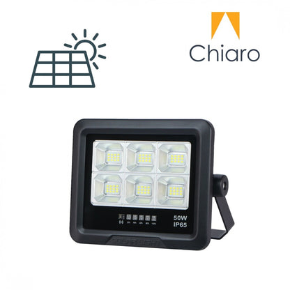 Foco Led Slim 50W Solar, con fotocélula y control remoto