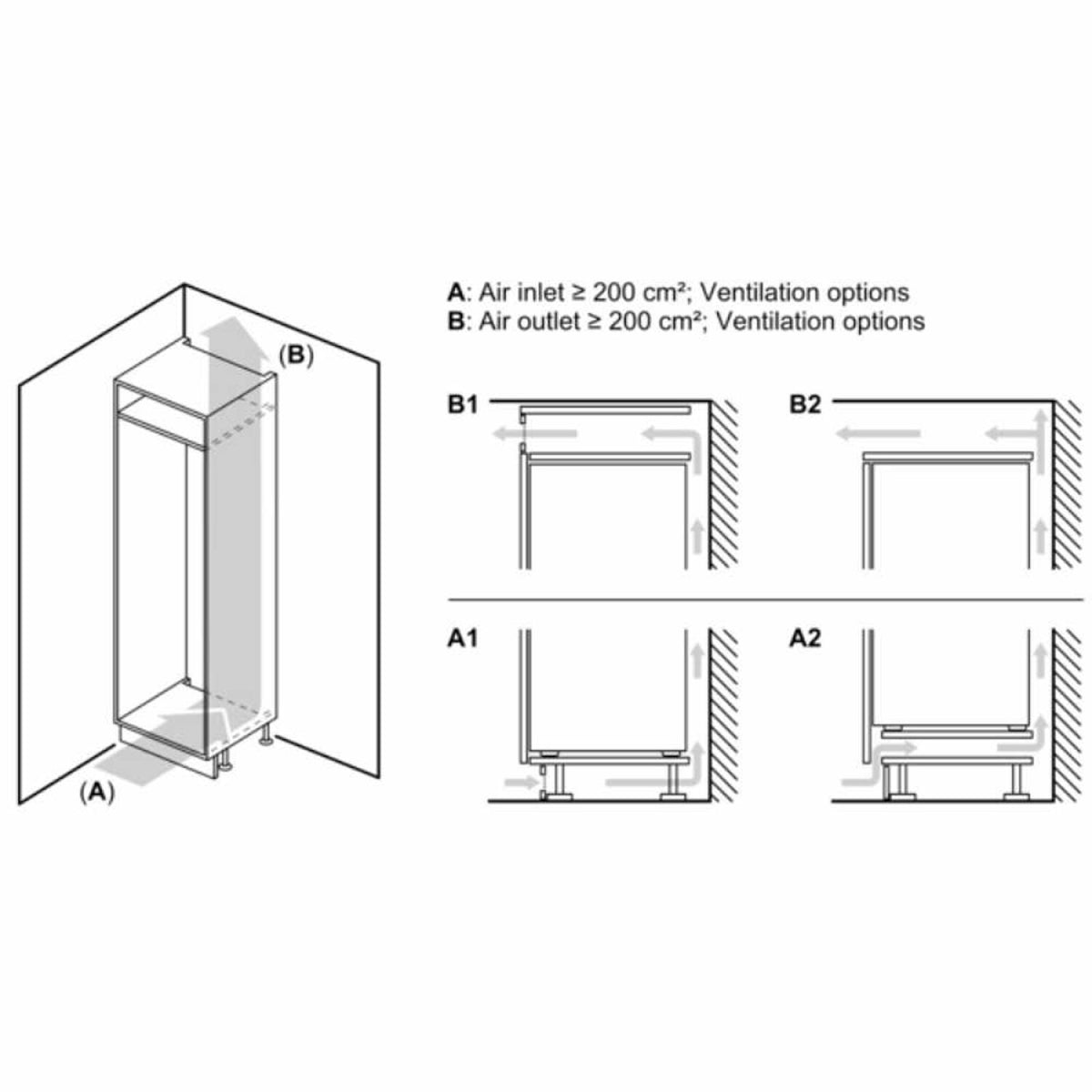 Heladera Bosch Panelable KIR81ADD0 310 L