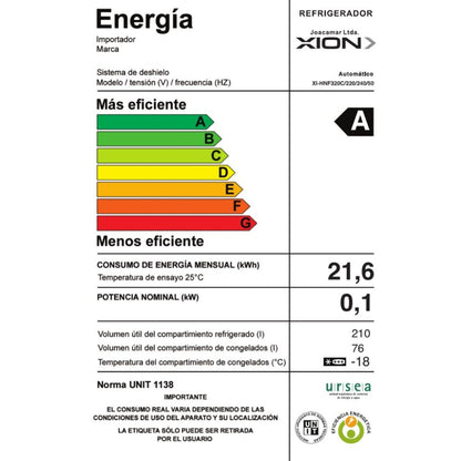 heladera refrigerador 286 litros freezer inferior