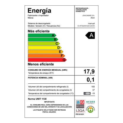 heladera refrigerador frío húmedo 211 litros