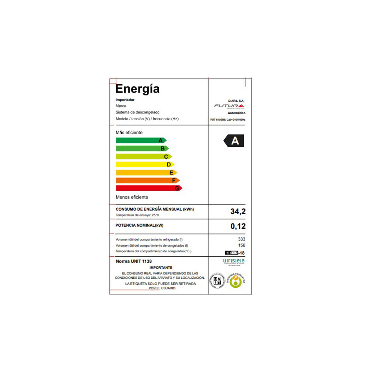 Heladera Side by Side Futura Plus FUT-510SBS 489 L