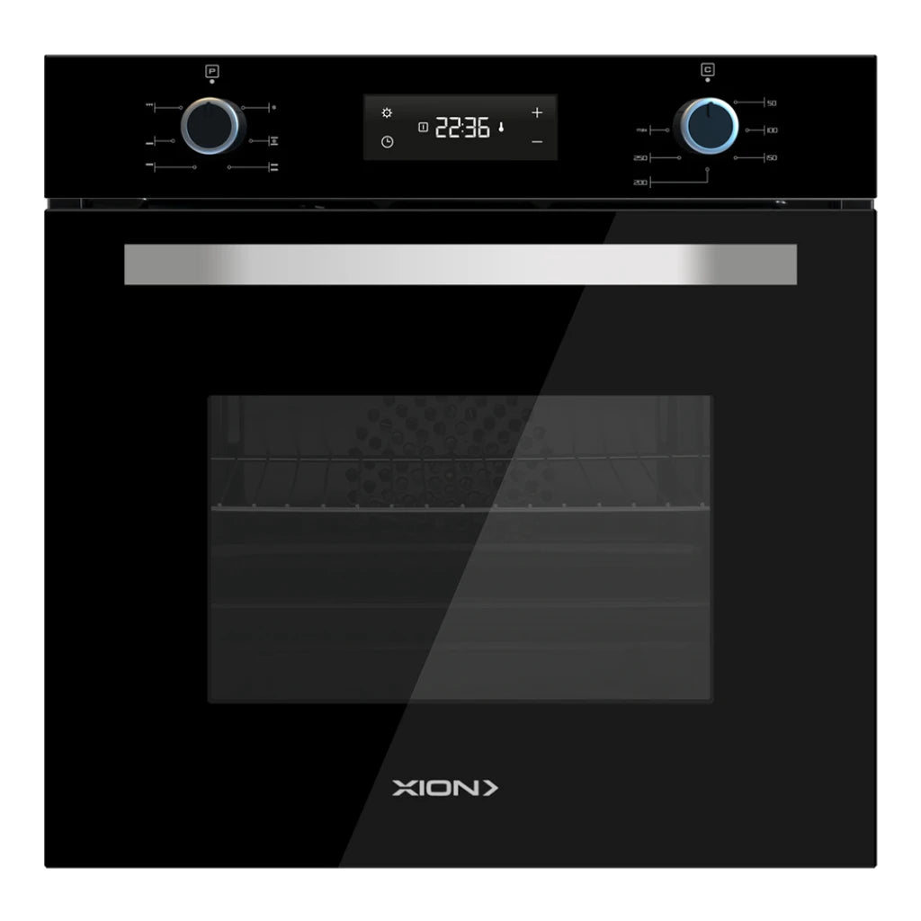 horno de empotrar 60 cm digital frente vidrio negro