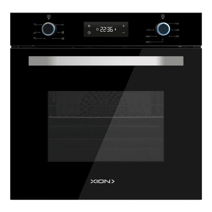 horno de empotrar 60 cm digital frente vidrio negro