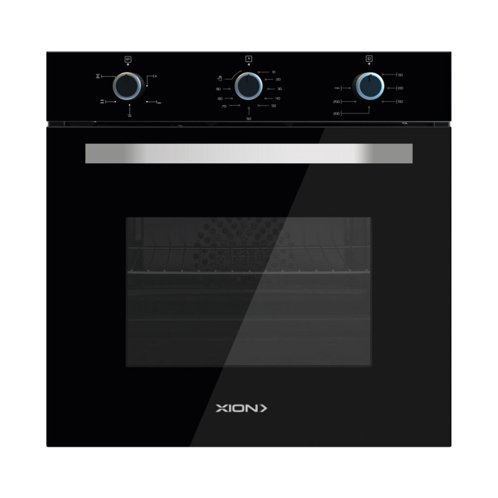 horno de empotrar 60 cm mecánico frente vidrio negro