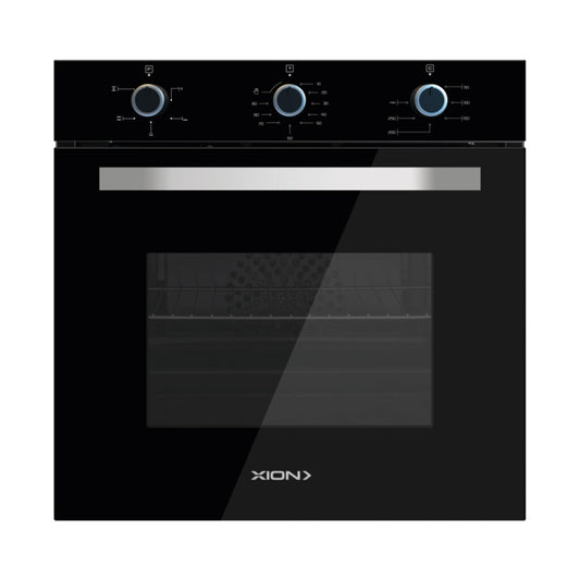 horno de empotrar 60 cm mecánico frente vidrio negro