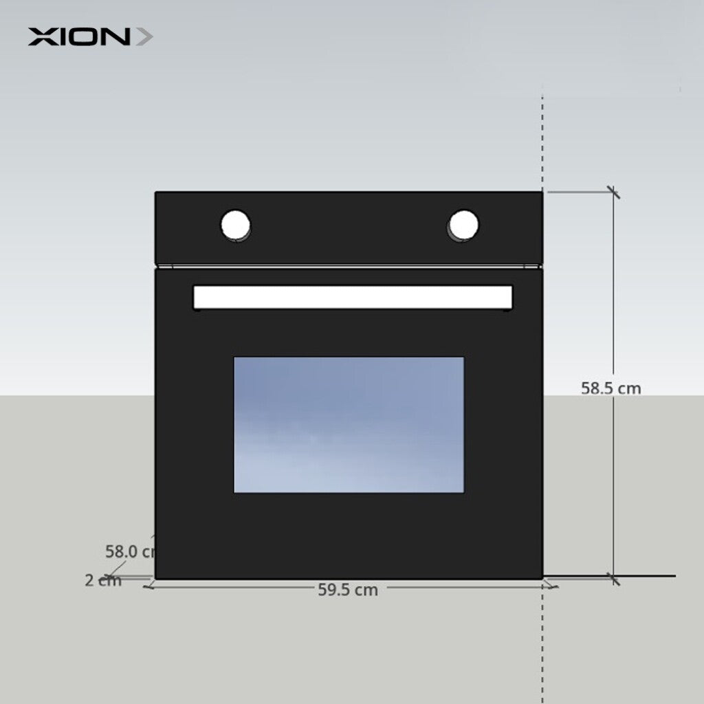 horno de empotrar 60 cm mecánico frente vidrio negro