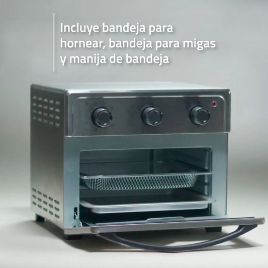 horno freidora sin aceite 22 lts acero inox