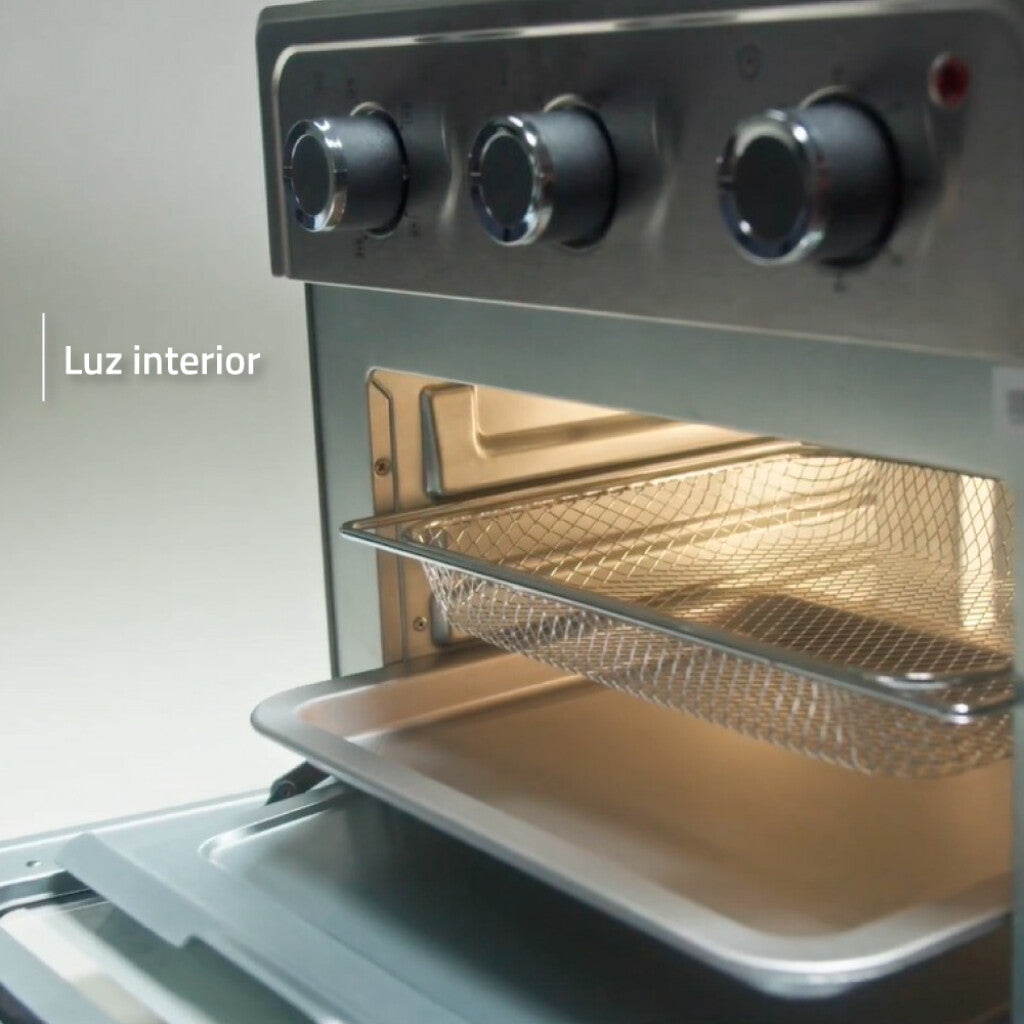 horno freidora sin aceite 22 lts acero inox