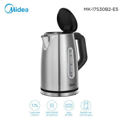 Jarra eléctrica Midea 1,7L Inox MK-17S30B2-E5