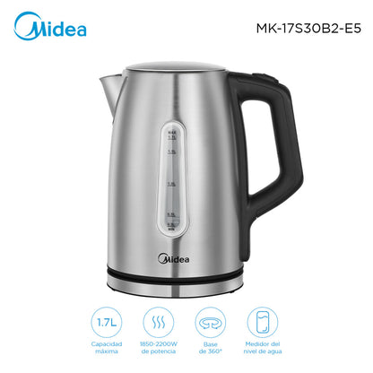 Jarra eléctrica Midea 1,7L Inox MK-17S30B2-E5