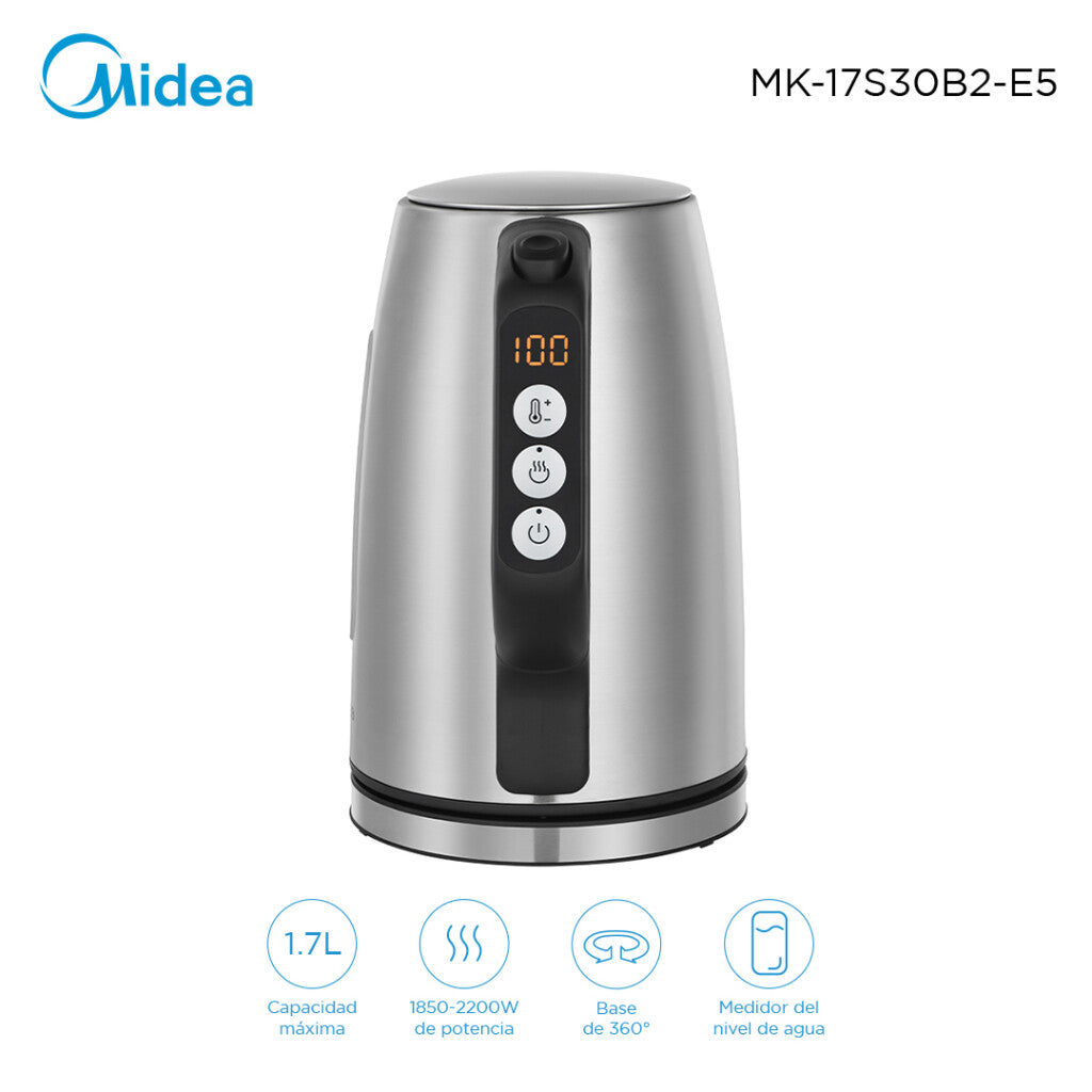 Jarra eléctrica Midea 1,7L Inox MK-17S30B2-E5