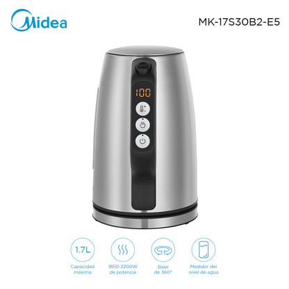 Jarra eléctrica Midea 1,7L Inox MK-17S30B2-E5