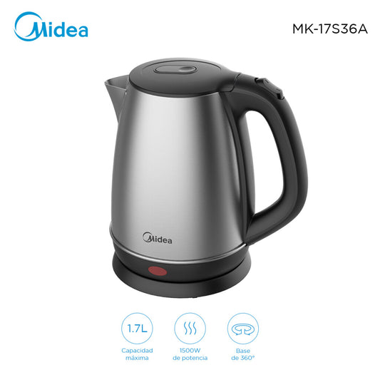 Jarra eléctrica Midea 1,7L Inox MK-17S36A