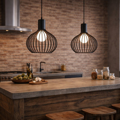 Campana de Aluminio y madera estilo nórdico
