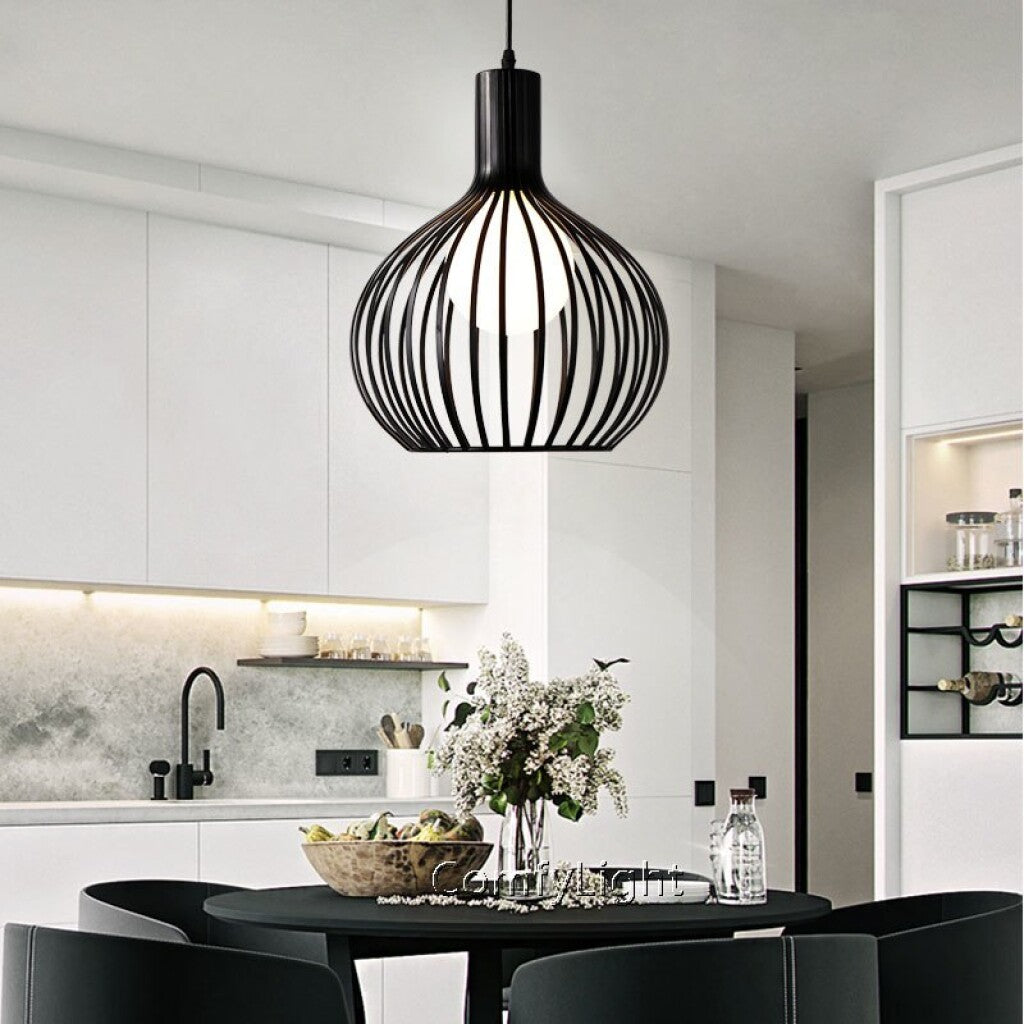Campana de Aluminio y madera estilo nórdico