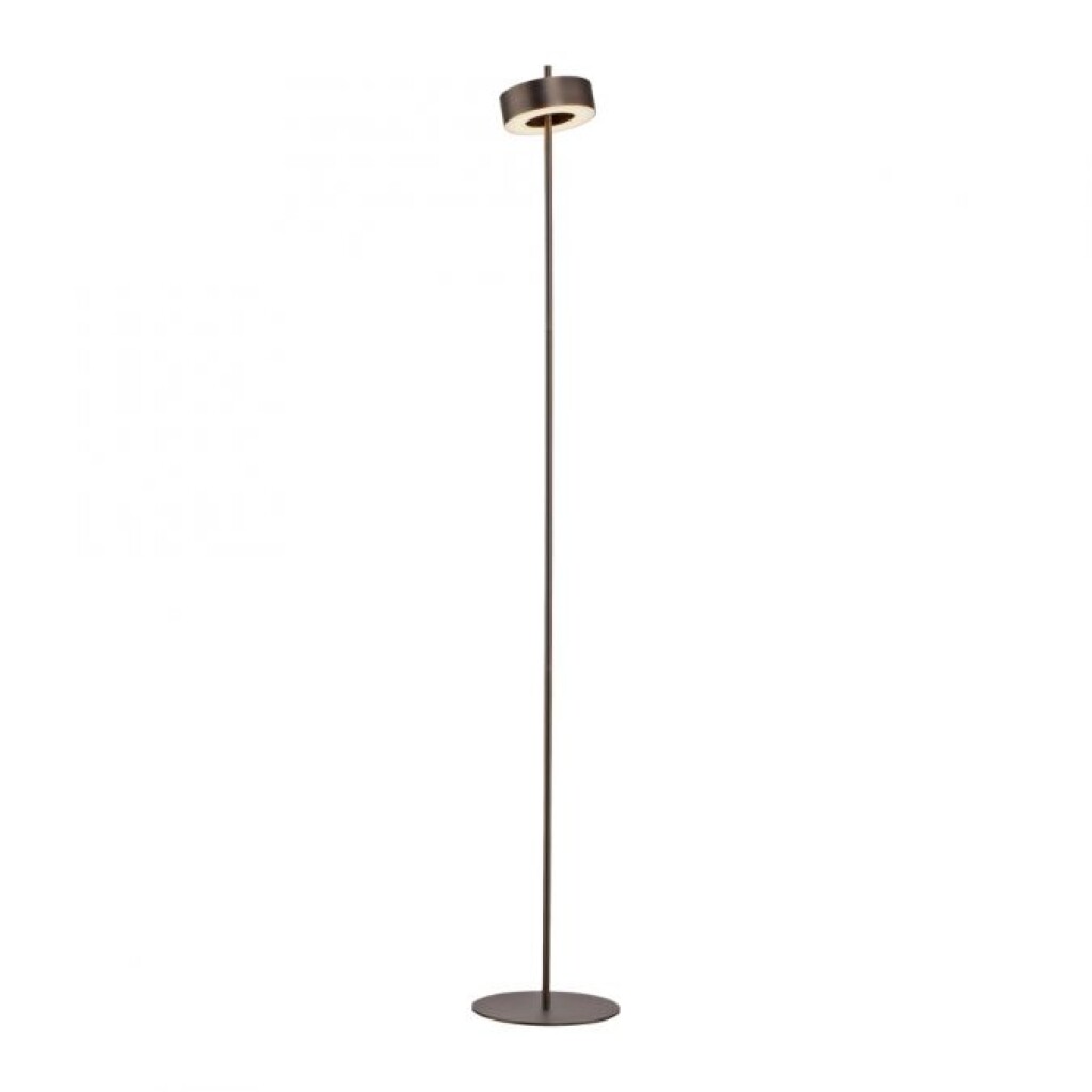 LAMPARA DE PIE ANILLO MARRÓN DIMERIZABLE Y CCT 9W CON CONTROL - 140CM