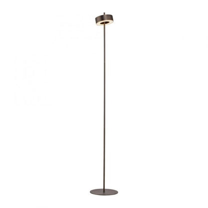 LAMPARA DE PIE ANILLO MARRÓN DIMERIZABLE Y CCT 9W CON CONTROL - 140CM