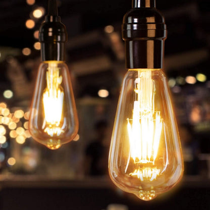 Lampara Led Filamento Vintage Pera ámbar 8W Dimerizable