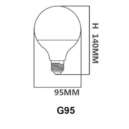 Lampara Led Globo opal 15w G95 E27