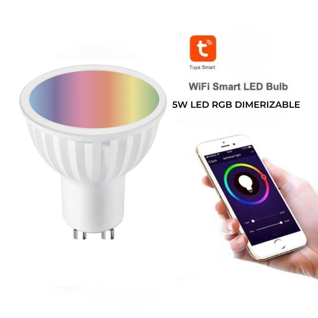 Lampara LED INTELIGENTE WIFI RGB GU10