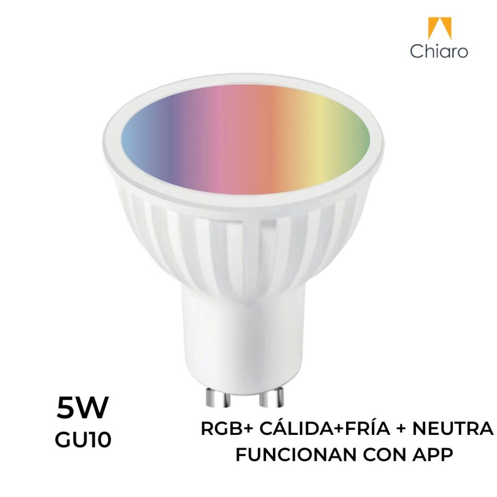 Lampara LED INTELIGENTE WIFI RGB GU10