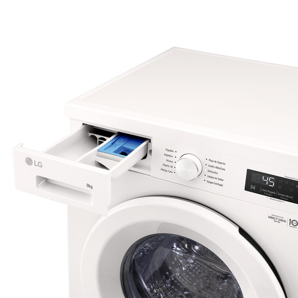 Lavarropas frontal LG inverter 9Kg WM9GWVFS6