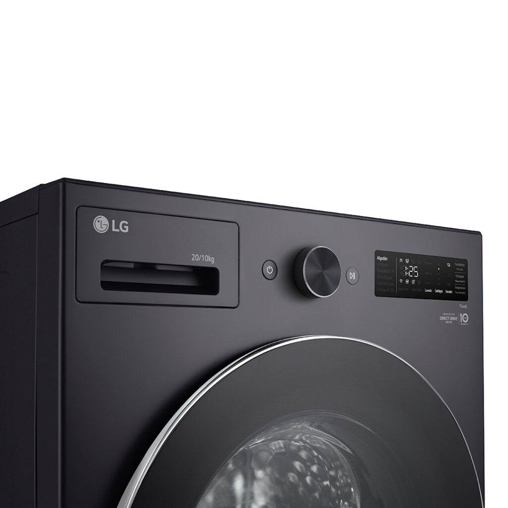 Lavasecarropas frontal inverter LG 20Kg WD20EGNTSPG