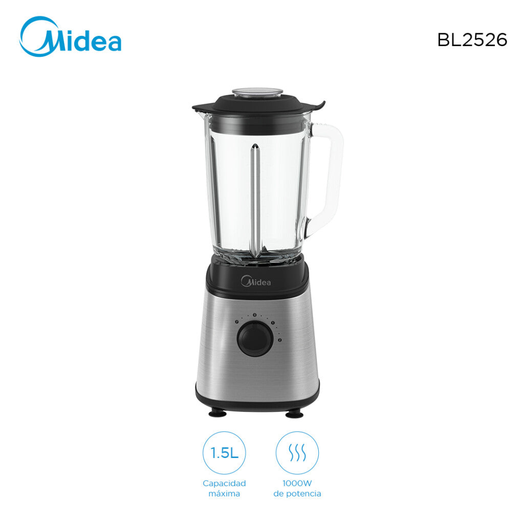 Licuadora Midea 1,5L Jarra de cristal BL2526