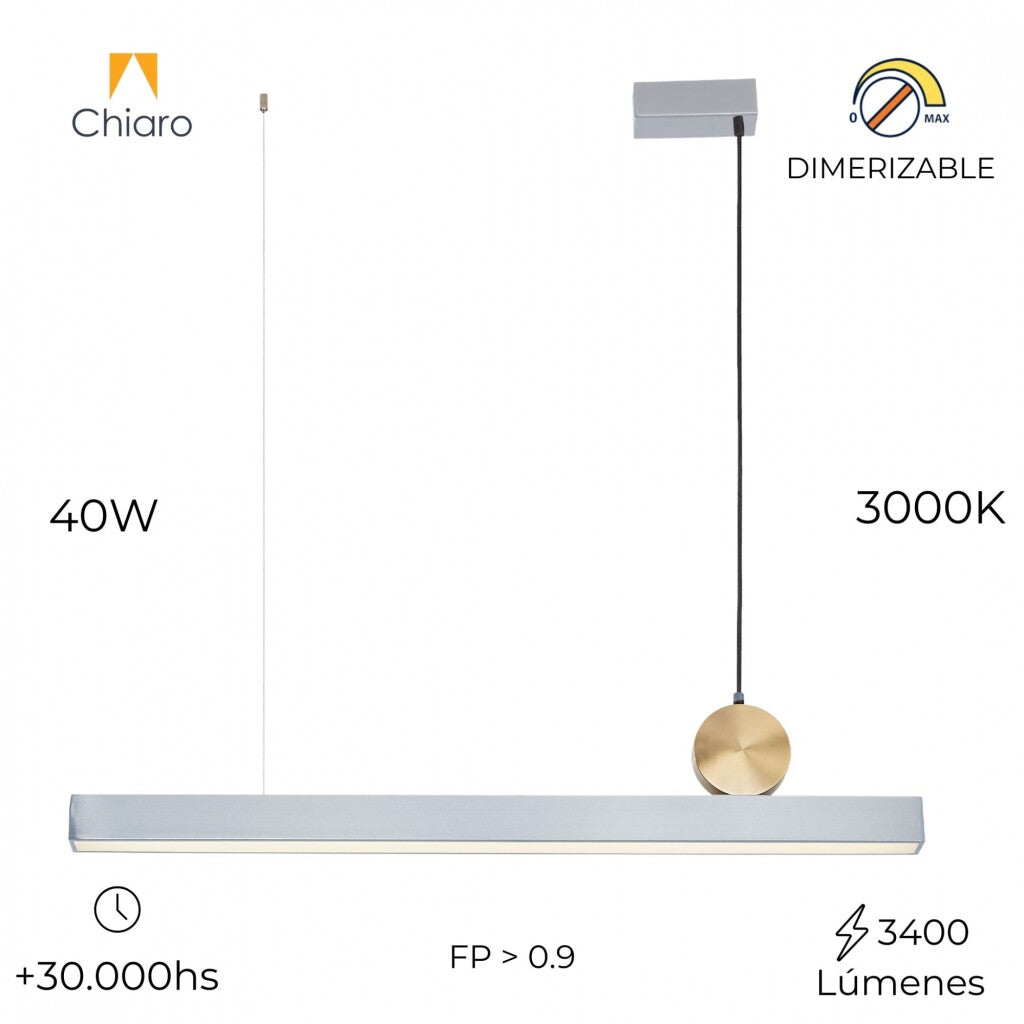 Lineal de Suspender Led DIMERIZABLE 118cm 40W