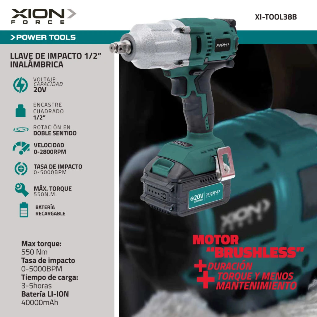 llave de impacto 1/2" (brushless)
