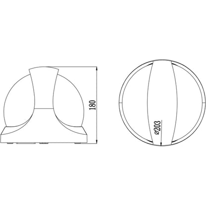 Luminaria aplique led bocha IP65 13W