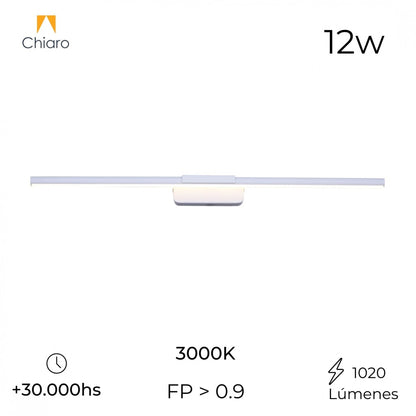 Luminaria Barra de led lineal 60cm BLANCO 12w