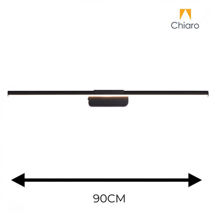 Luminaria Barra de led lineal 90cm negra 16w