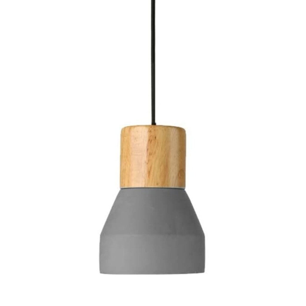 Luminaria de cemento y madera 12.5*16cm