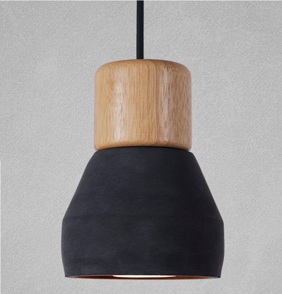 Luminaria de cemento y madera 12.5*16cm