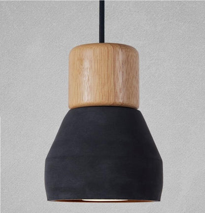 Luminaria de cemento y madera 12.5*16cm