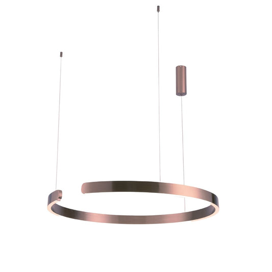 Luminaria de susp. Led circular con corte, 40W Dimerizable, 60cm