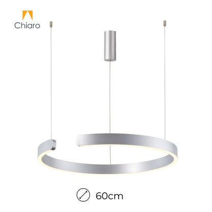 Luminaria de susp. Led circular con corte, 40W Dimerizable, 60cm