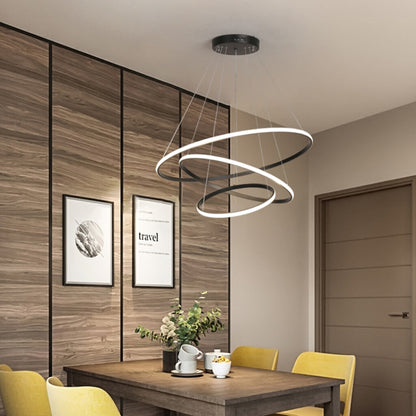 Luminaria led 3 anillos, a control remoto con varias funciones
