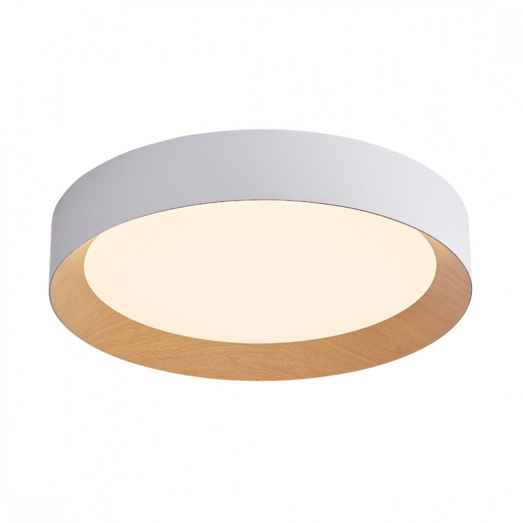 Luminaria led Diseño circular con Símil madera 40W Dimerizable, 45cm