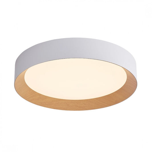 Luminaria led Diseño circular con Símil madera 40W Dimerizable, 45cm
