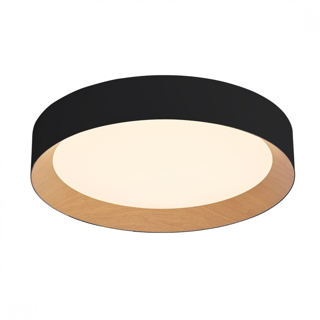 Luminaria led Diseño circular con Símil madera 40W Dimerizable, 45cm