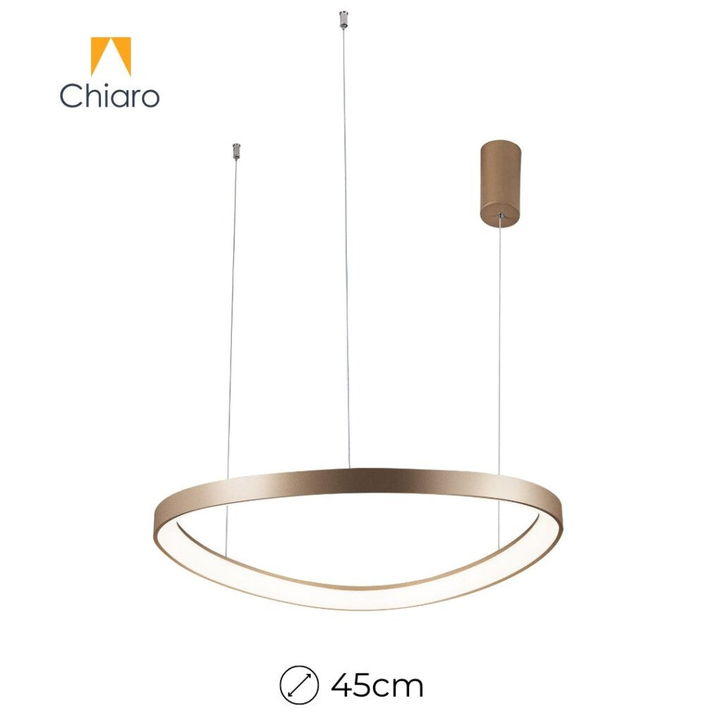 Luminaria Led Diseño triangular Dimerizable 38W, 45cm