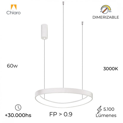 Luminaria Led Diseño triangular Dimerizable 60W, 85cm