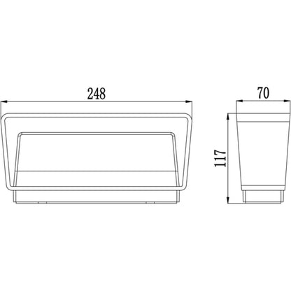 Luminaria led prisma bidireccional, IP65 13W