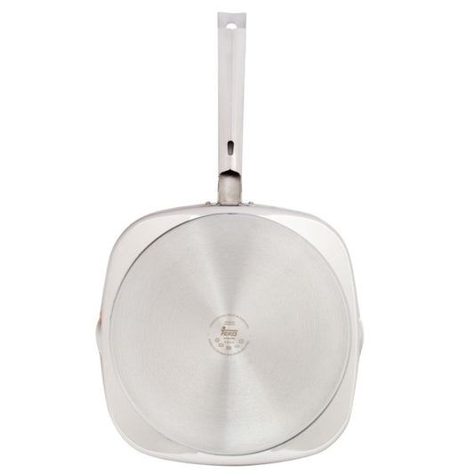 Grill cuadrado antiadherente en acero inoxidable