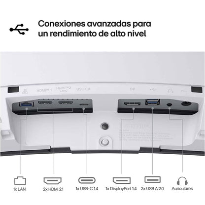Monitor Gaming LG OLED UltraGear™ Curvo 34" UWQHD 21:9 34GX90SA-W