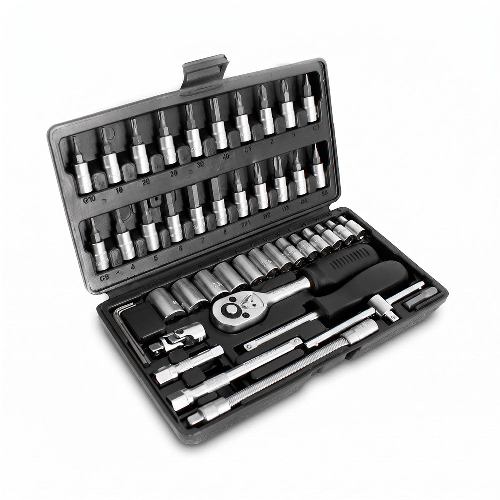 JUEGO DE DADO Y PUNTA 1/4” 46PZ UYUS TUP046