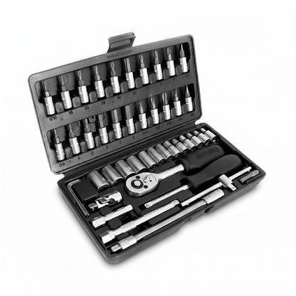 JUEGO DE DADO Y PUNTA 1/4” 46PZ UYUS TUP046